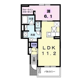 クラール宇多津Ｃの物件間取画像